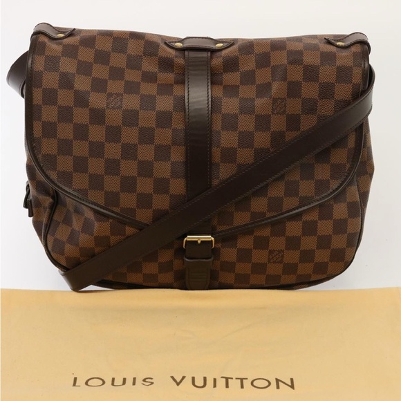 Louis Vuitton Handbags - Louis Vuitton Damier Ebene Saumur 35 Shoulder Bag with LV dust bag Pristine